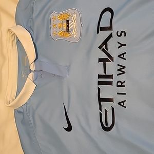 Manchester City 2015 Kun Agüero Home Jersey W/EPL Patches